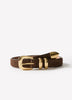 Leather Belt With Metal Loop