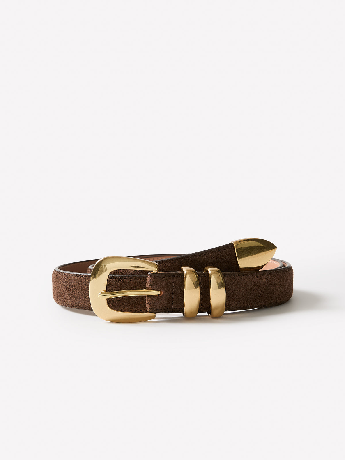 Leather Belt With Metal Loop
