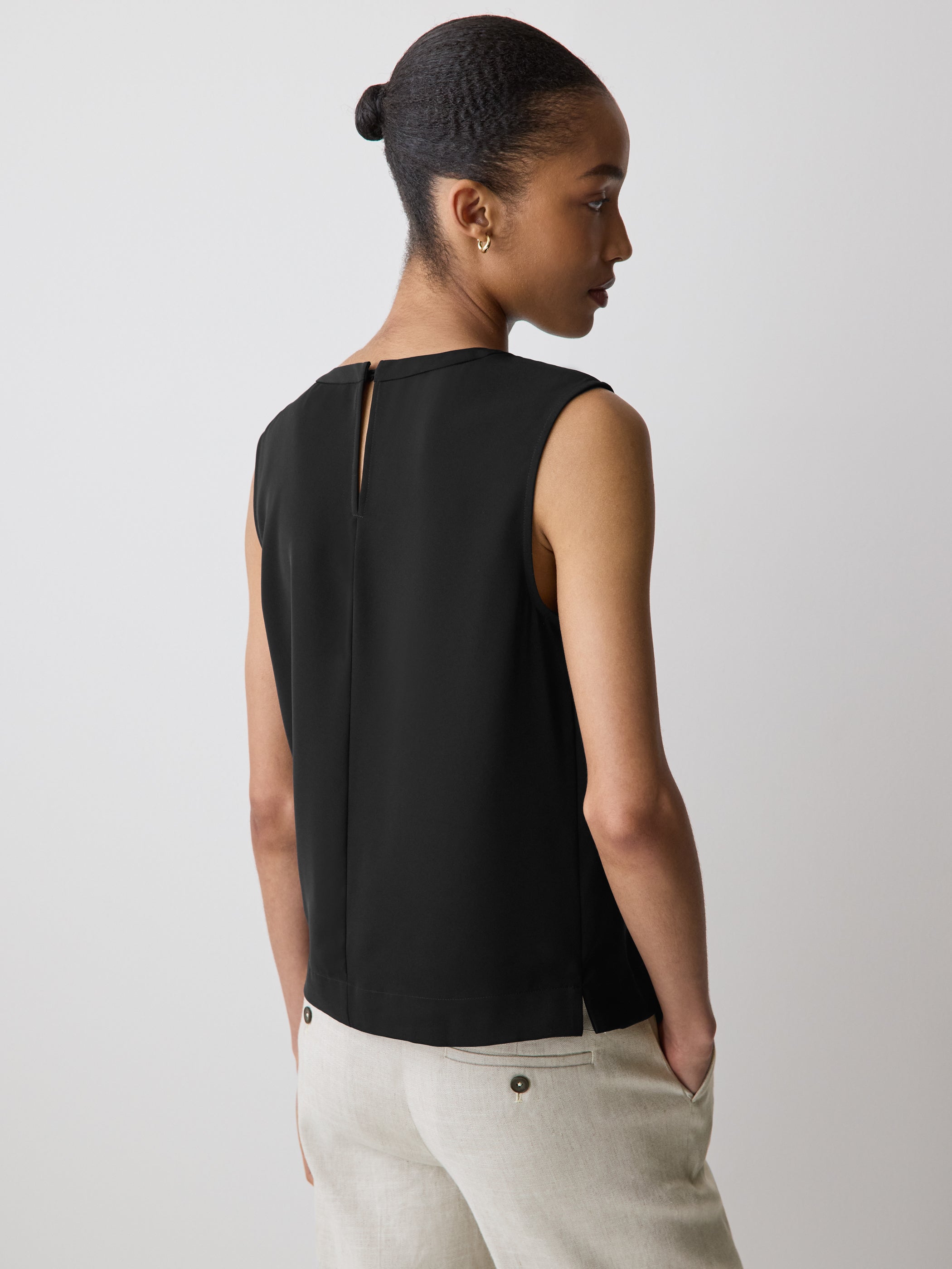 Crew-Neck Satin Cami
