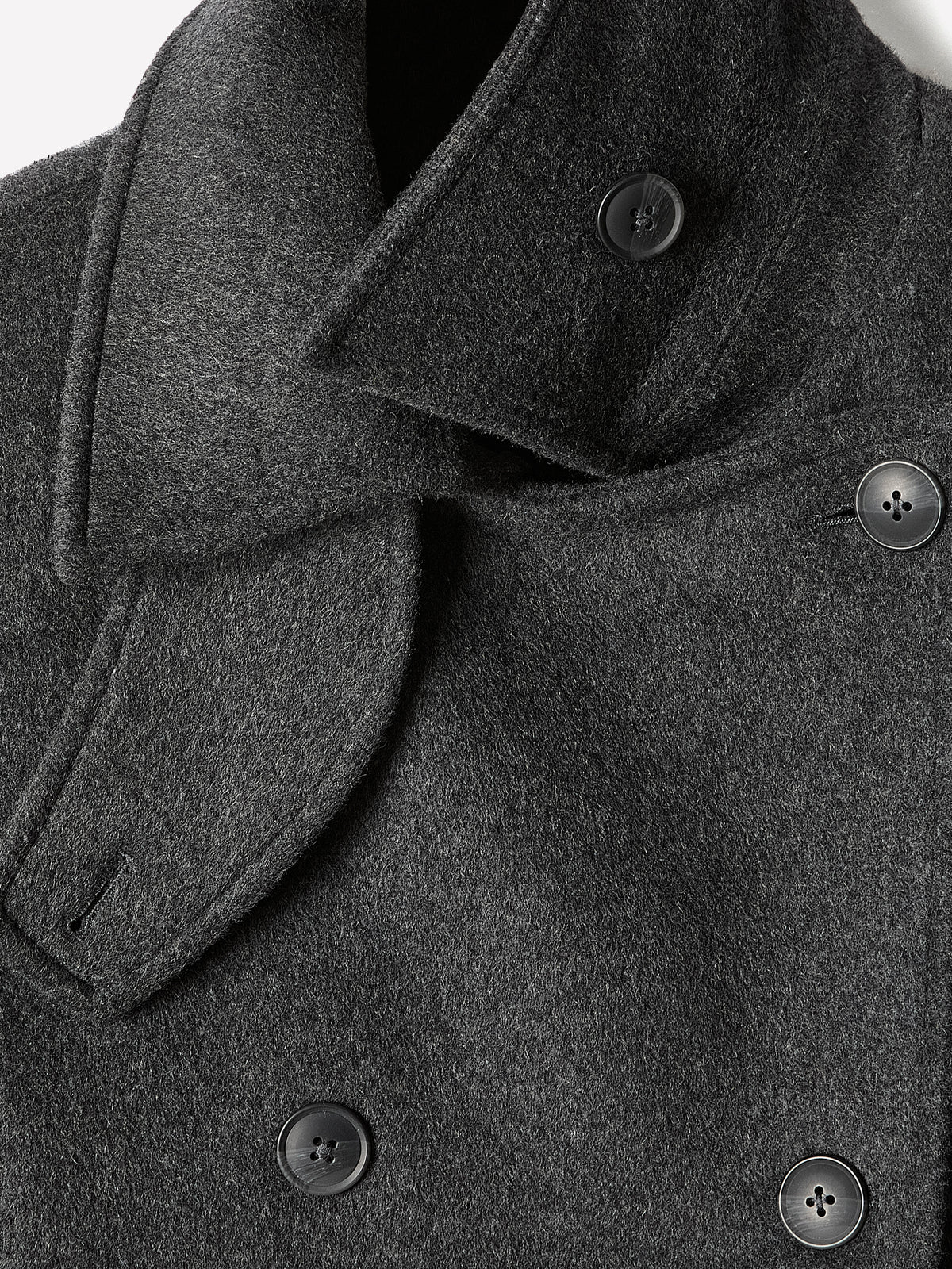 Wool Blend Double Breasted Coat