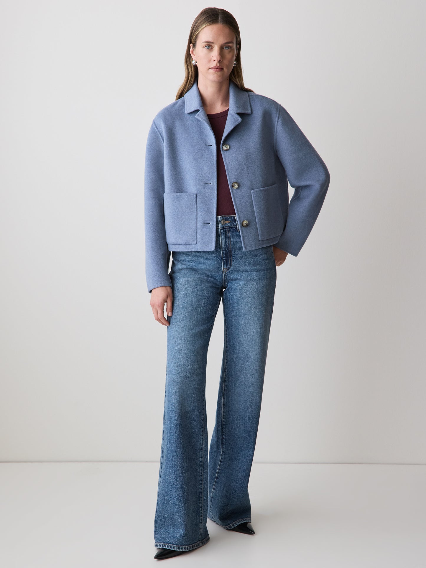 Double Face Wool-Blend Transitional Coat