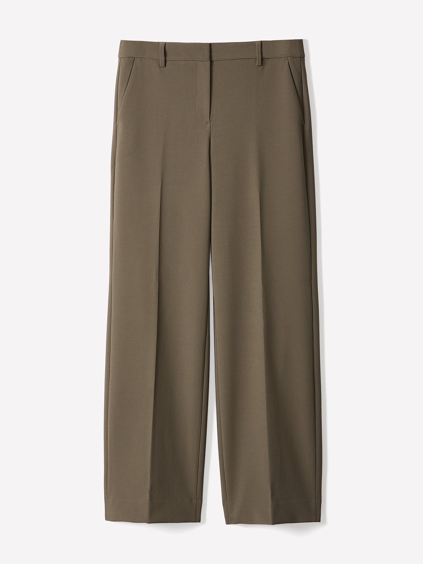 Mid-Rise Wide-Leg Heavy Twill Pant