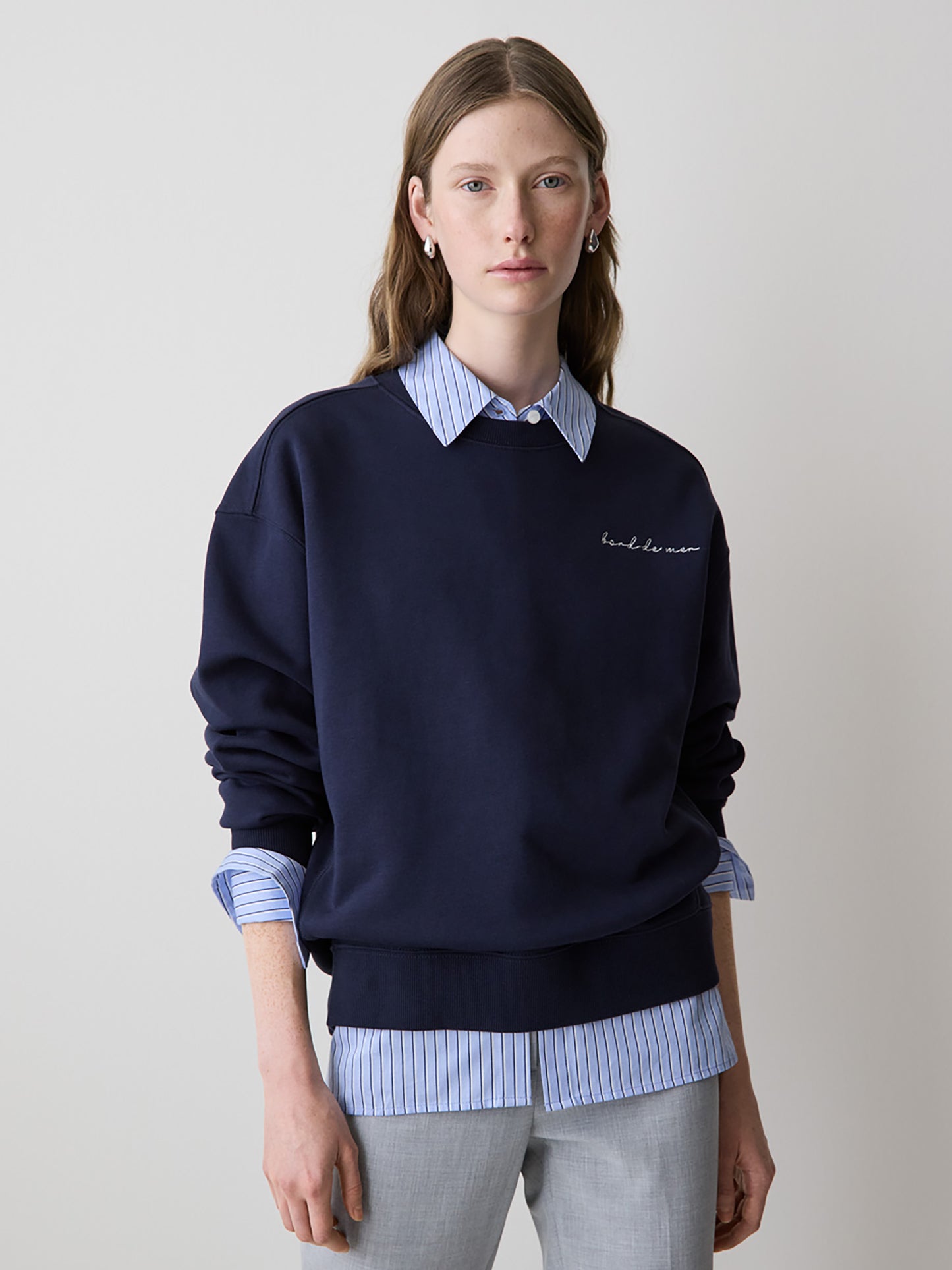Long-Sleeve Crew-Neck French Terry Sweatshirt