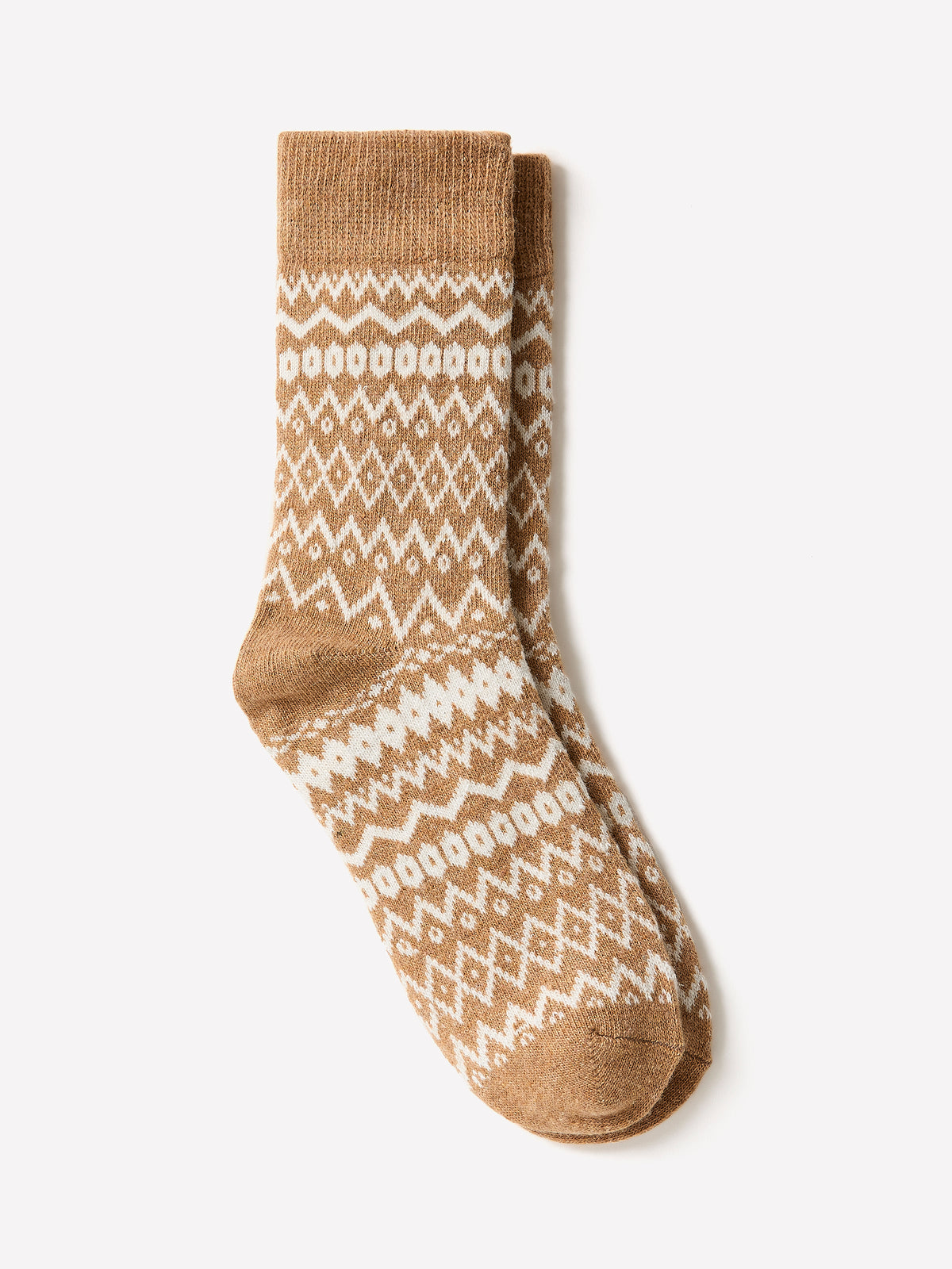 Fair-Isle Chunky-Knit Socks