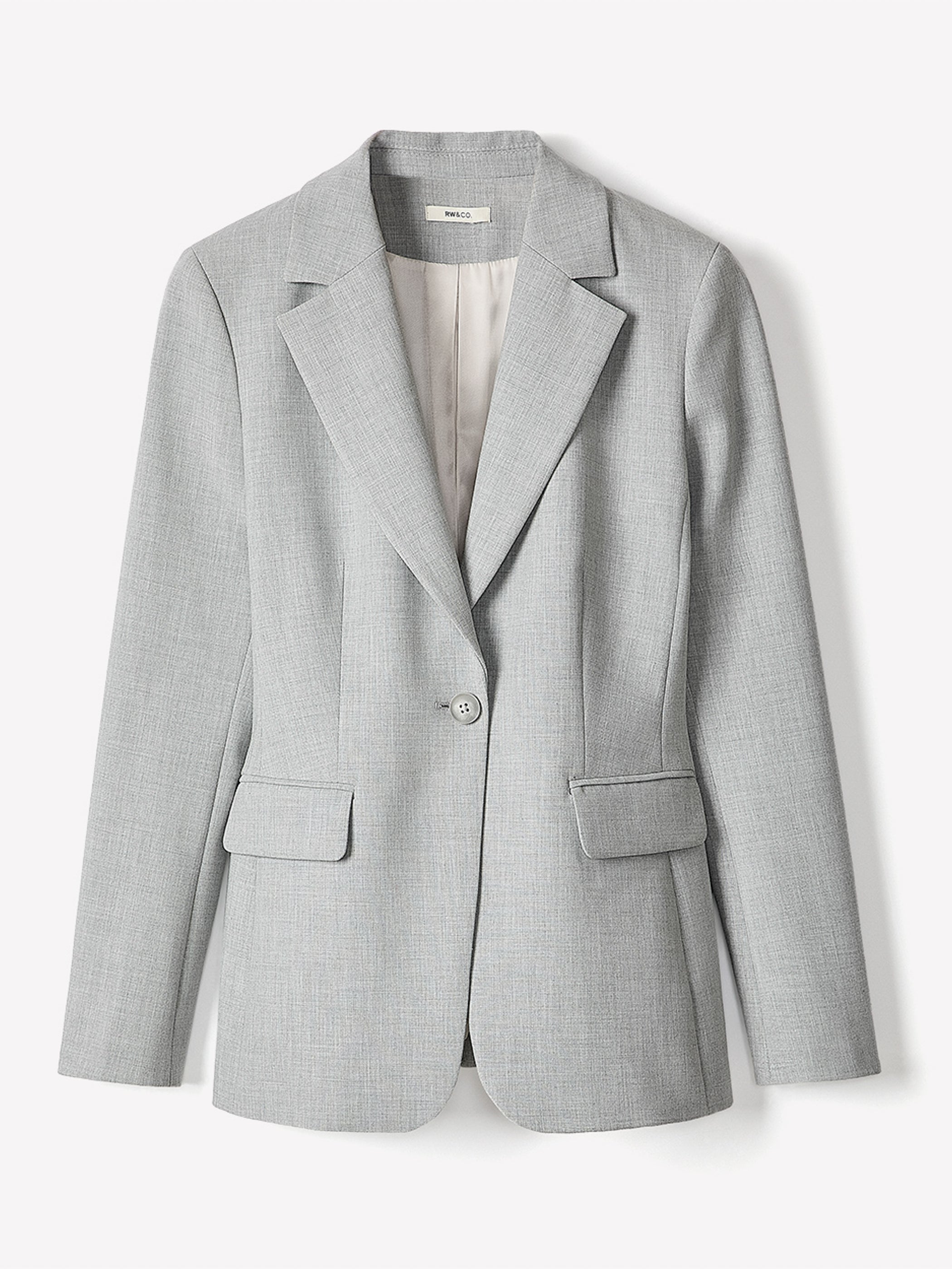 One-Button Fitted Blazer