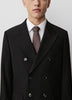 Men's Straight Fit Black Double Breasted Woven Blazer