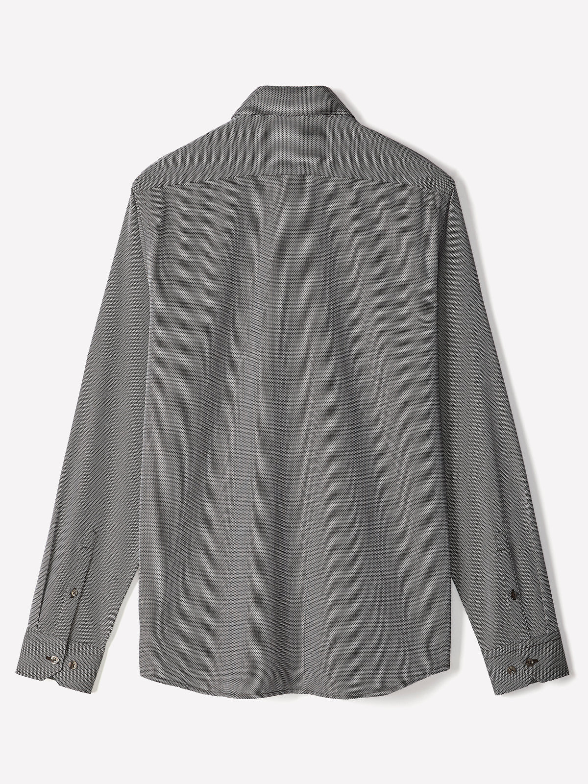Tailored Brown Two-Tone Cotton Shirt