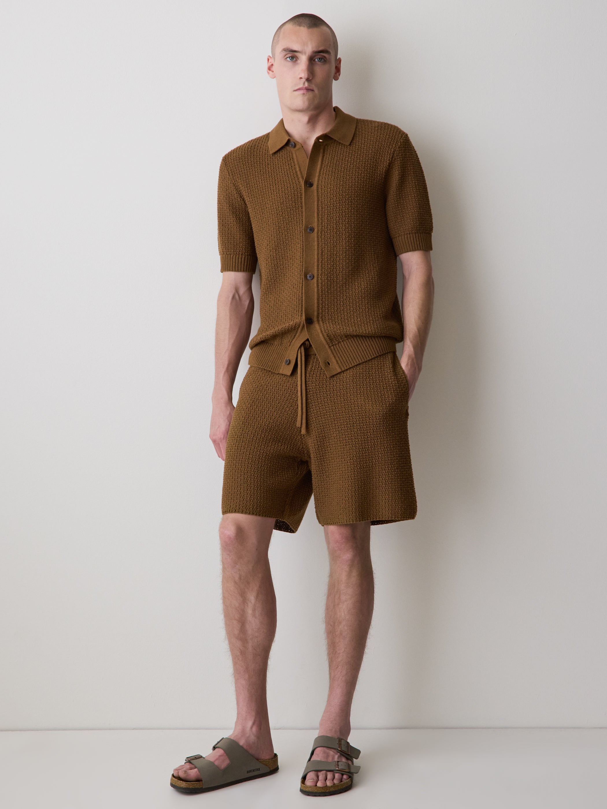 Short-Sleeve Shirt Sweater