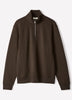 Long-Sleeve Half-Zip Mock-Neck Sweater