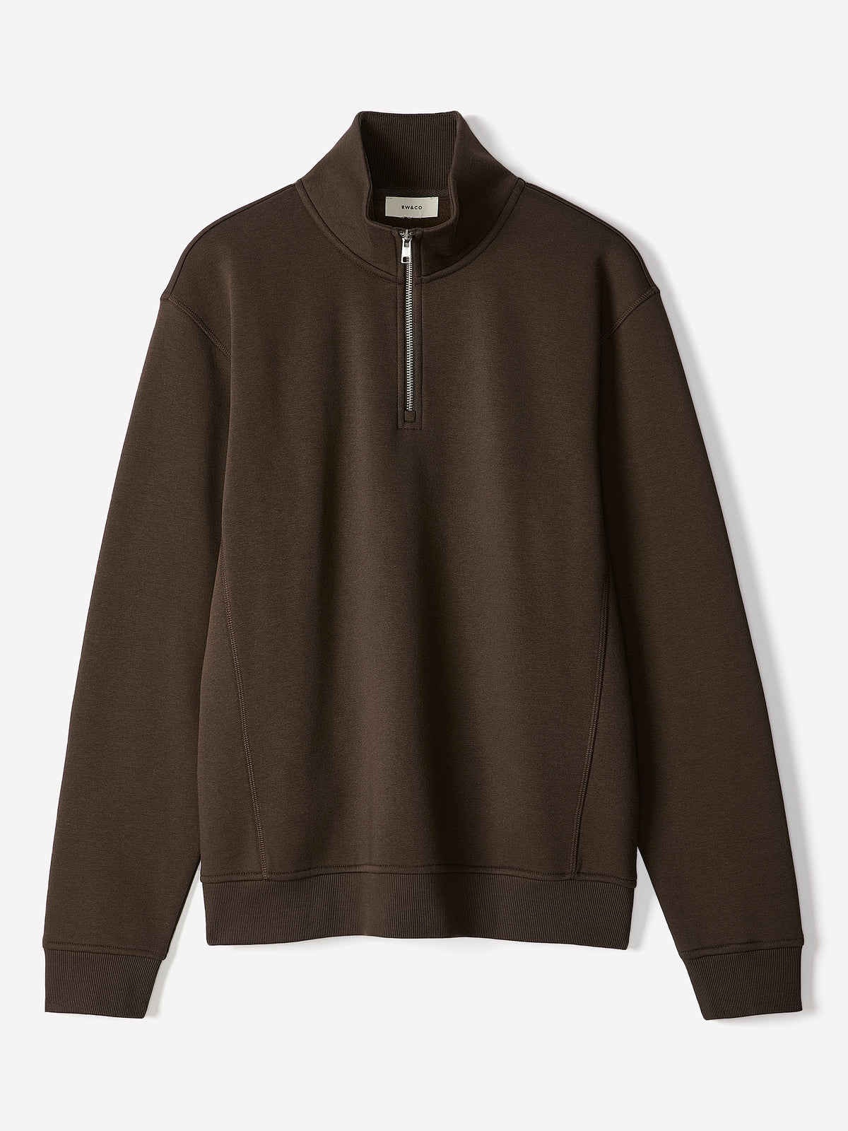 Long-Sleeve Half-Zip Mock-Neck Sweater