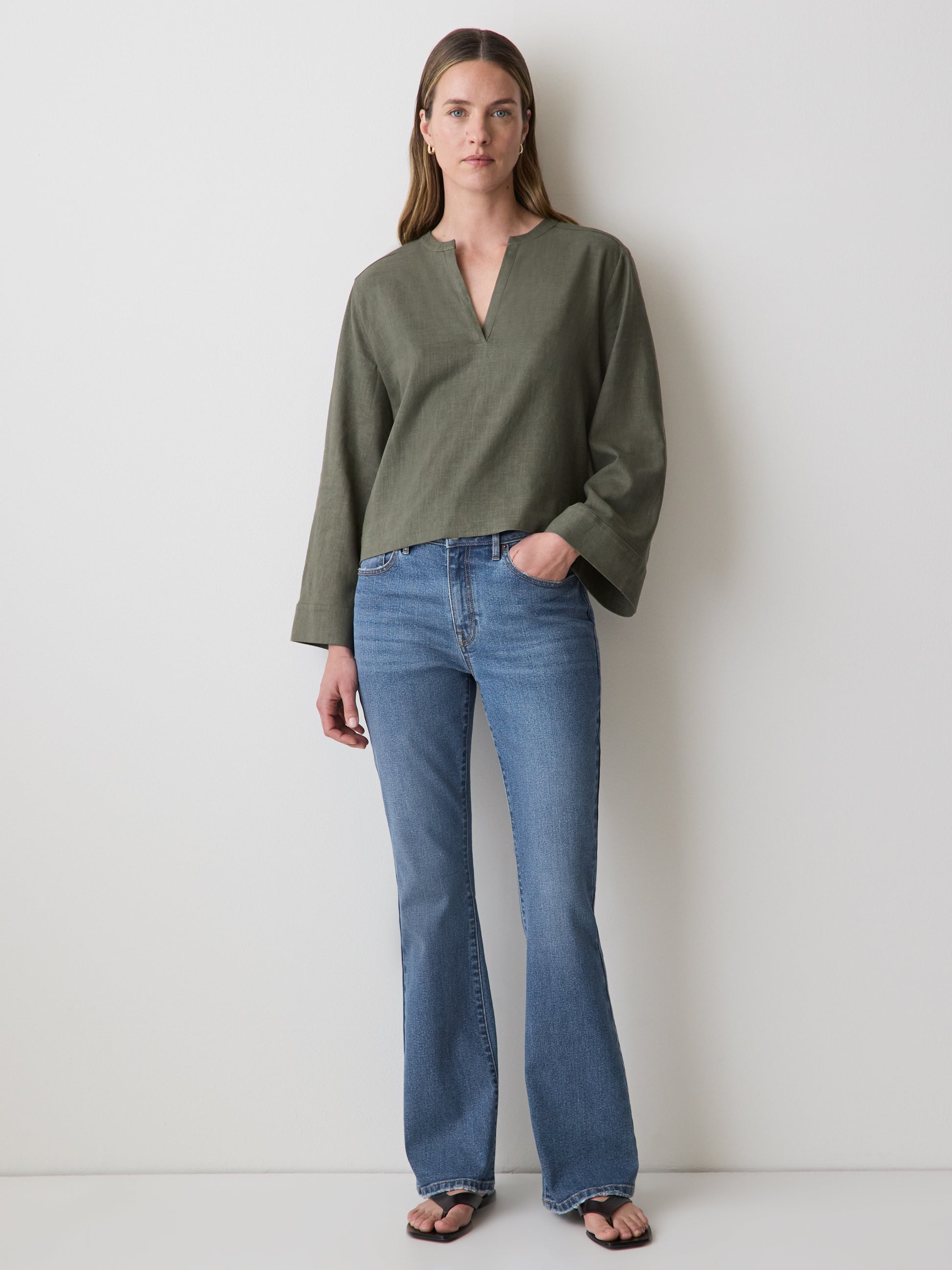 Mid-Rise Bootcut Jeans