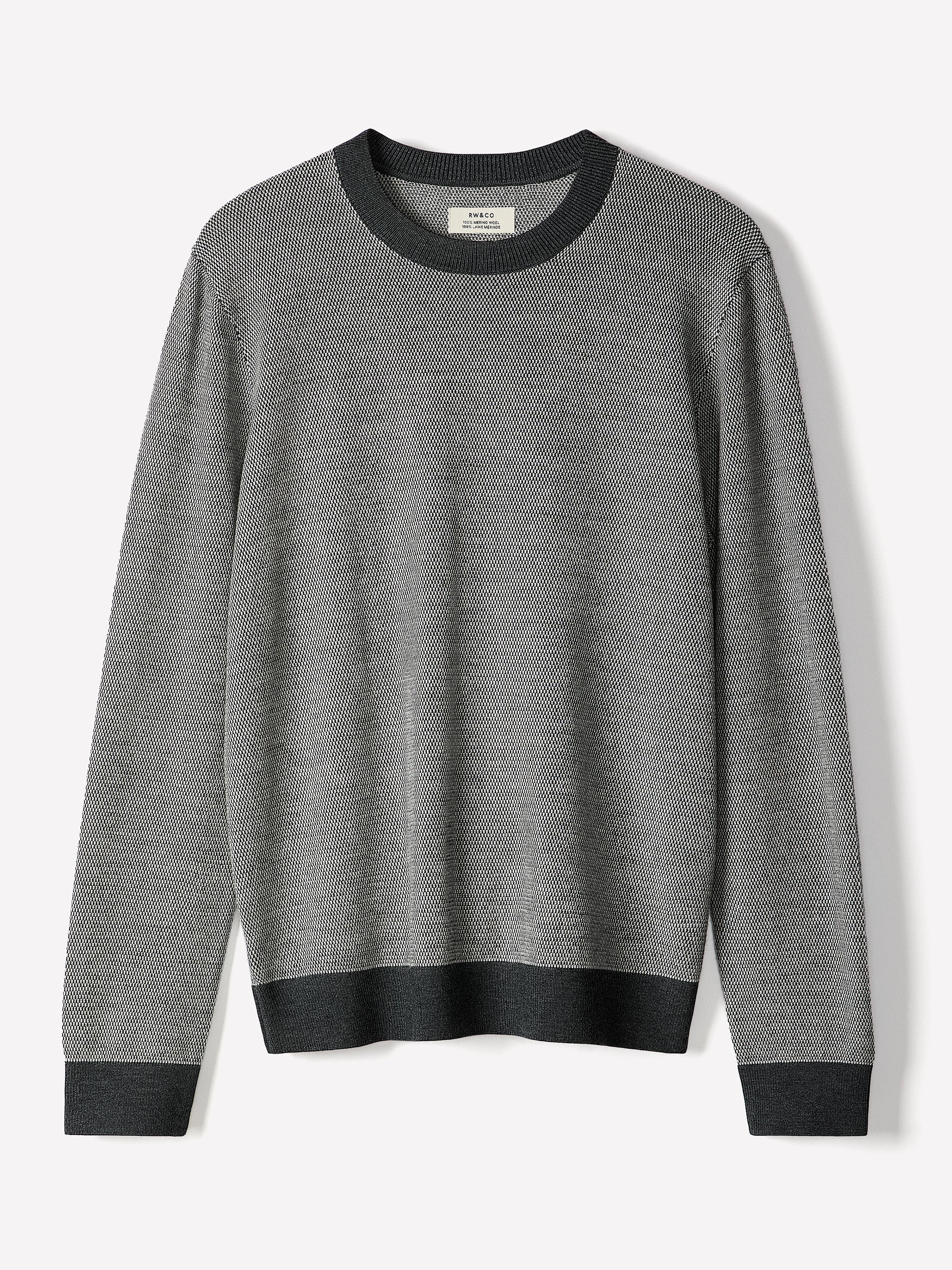 Mens Merino Wool Crewneck Sweater
