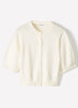 Knit Cotton Cardigan with Elbow Patches
