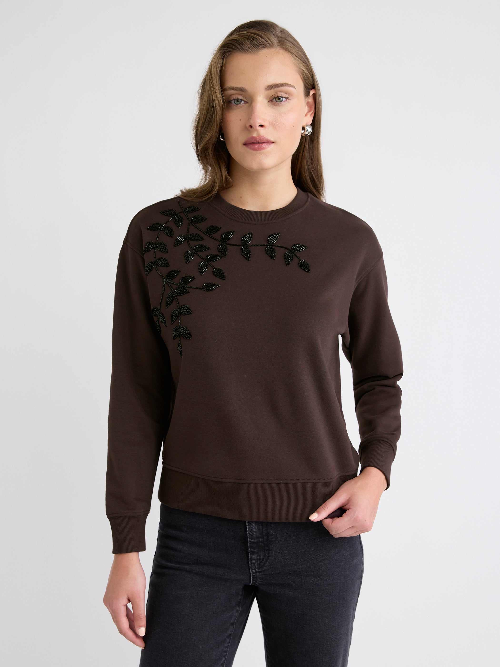 Long-Sleeve Crew-Neck French Terry Sweatshirt