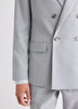 Tailored Fit Double-Breasted Striped Suit Blazer
