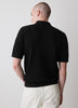 Textured Short-Sleeve Polo Sweater