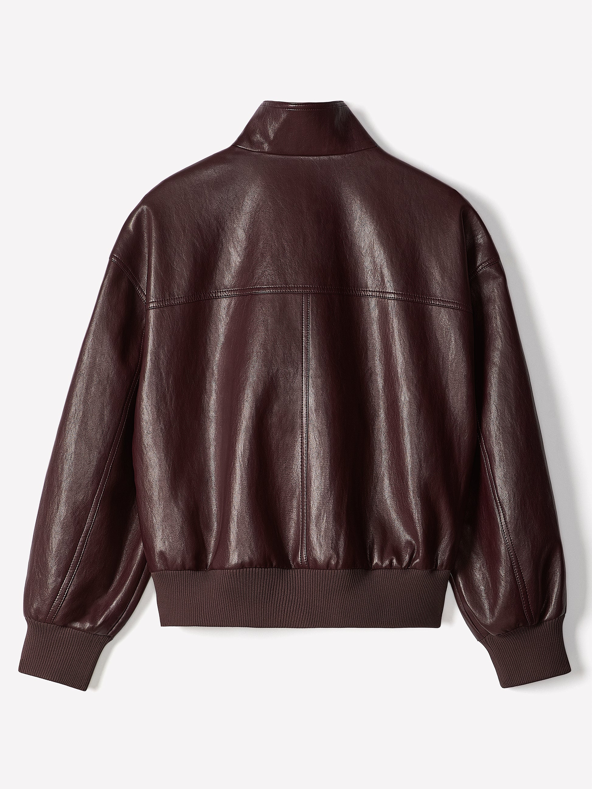 Woven PU Coated Jacket with Funnel Neck