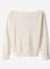 Off Shoulder Knit Sweater 100% Merino Wool