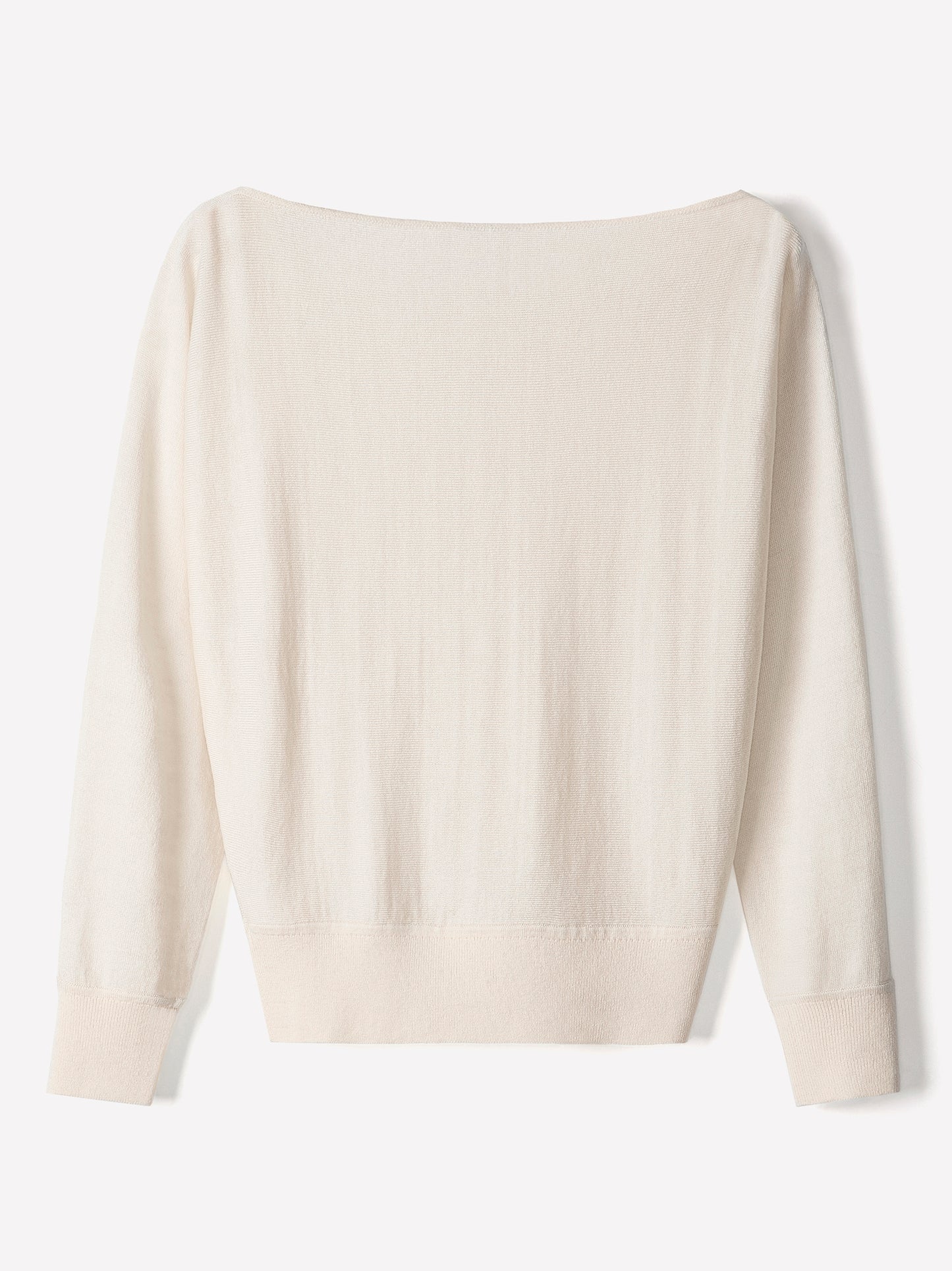 Off Shoulder Knit Sweater 100% Merino Wool