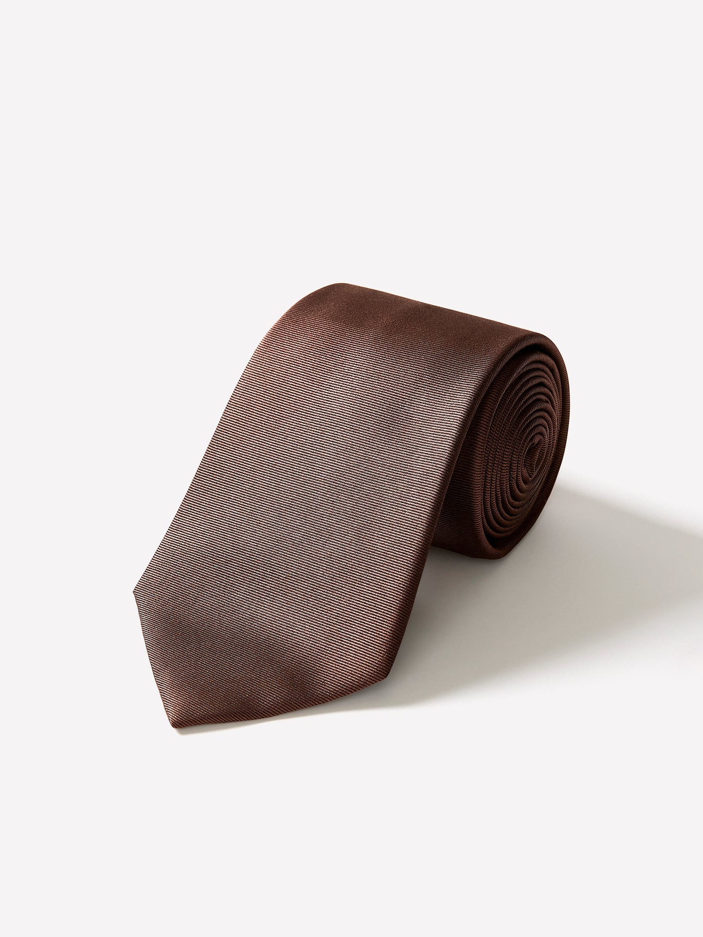 Men's Silk Woven Wide Solid Rust Tie