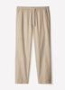 Linen-Blend Pants with Elastic Waistband and Drawstring