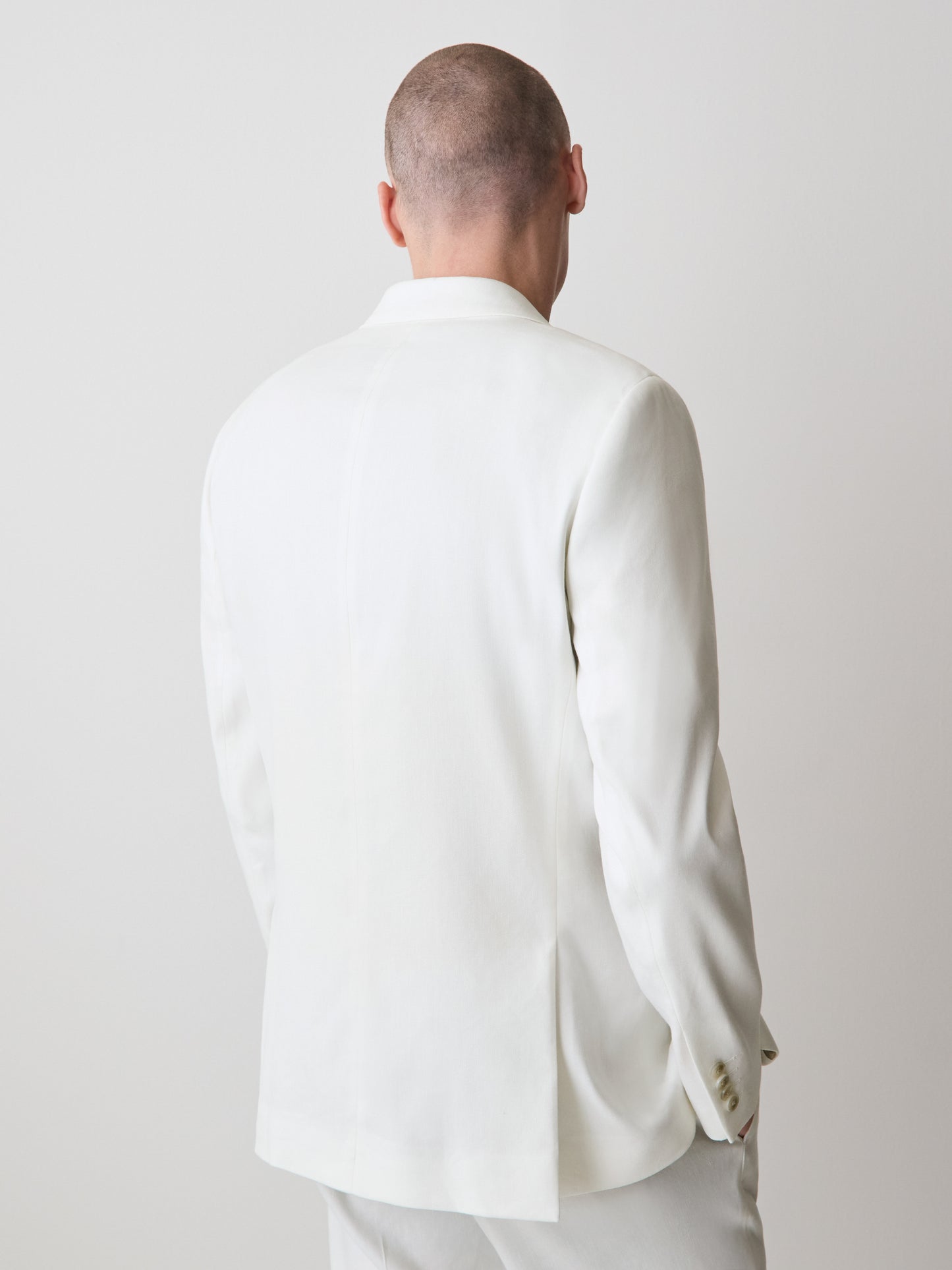 Woven Tailored Linen Blend Blazer