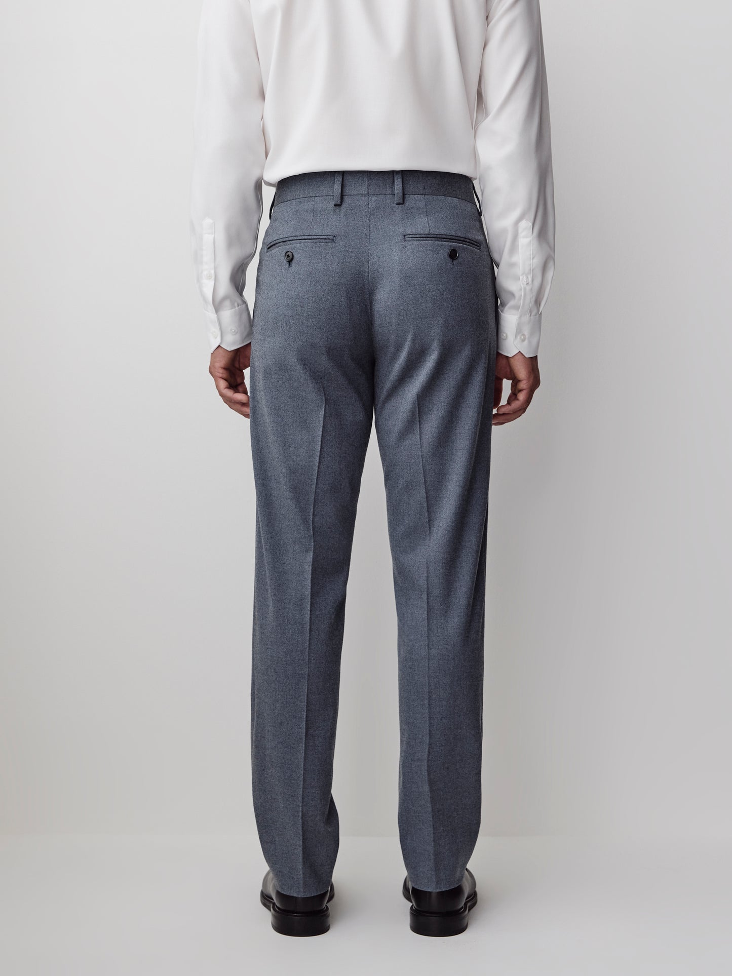 Tailored Brushed Med Blue Woven Pant