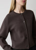 Knit Sweater Cardigan Sculpted Sleeve