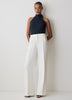 Woven Silky Crepe Halter Blouse