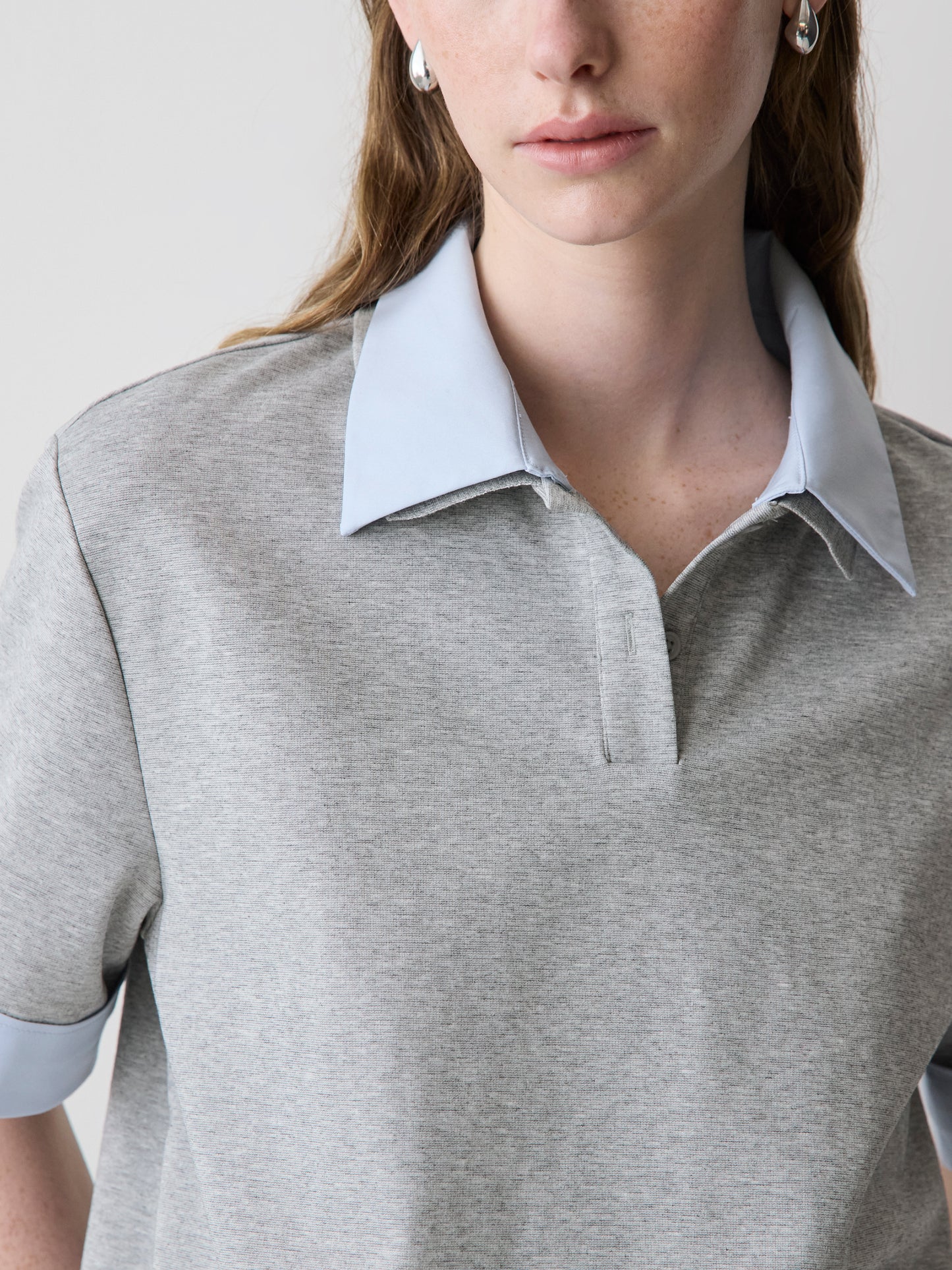 Polo Bimatière à Manches Courtes