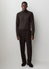 Long Sleeve Mock Neck Pullover Sweater Cotton Blend