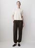 Knit Cotton Blend Crew Neck Sweater