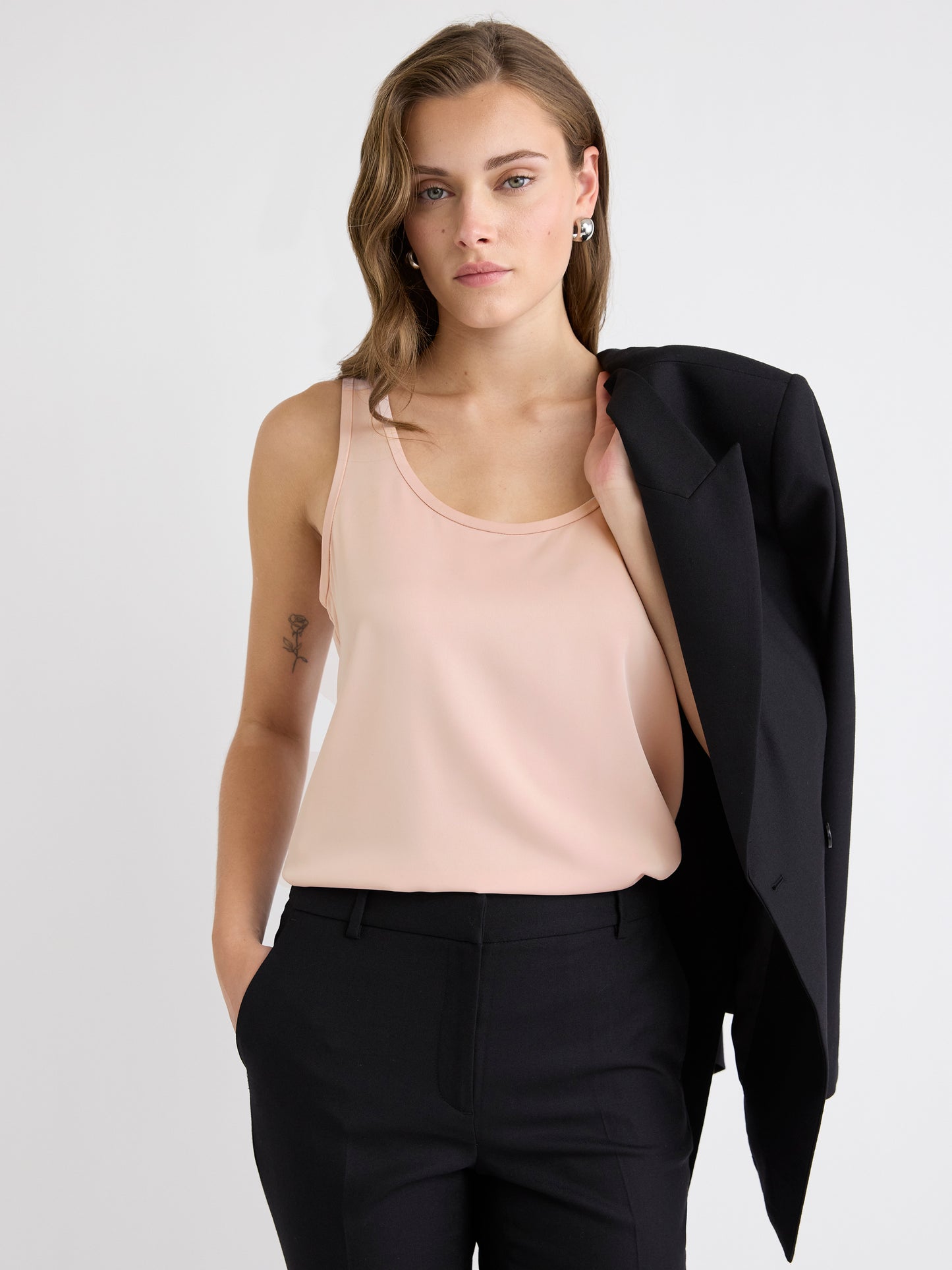 Camisole Satinée à Col en U