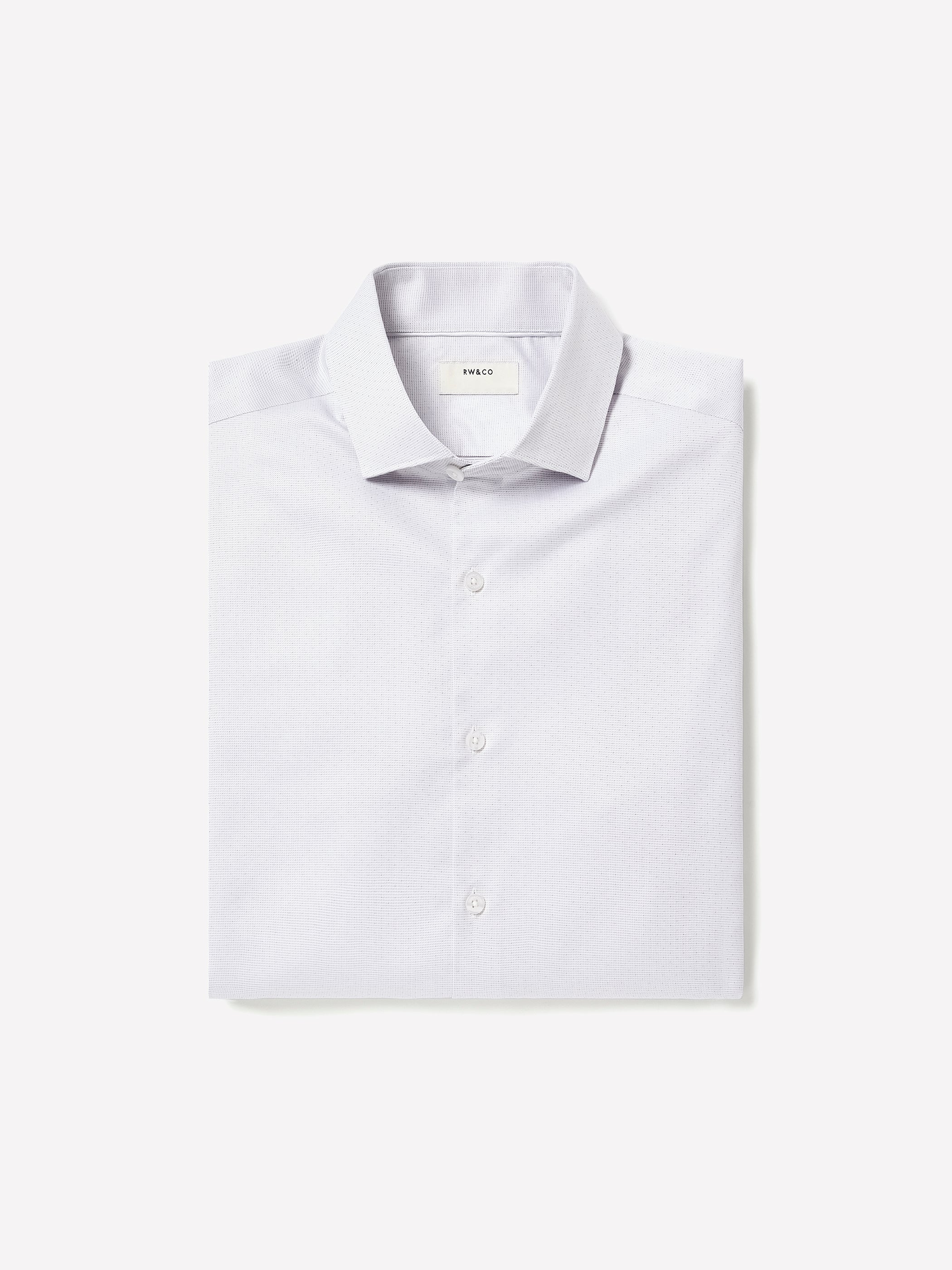 Tailored Cotton Shirt with Stand Collar