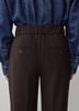 Woven Straight Crop Pant Mid Rise Stretch Fabric