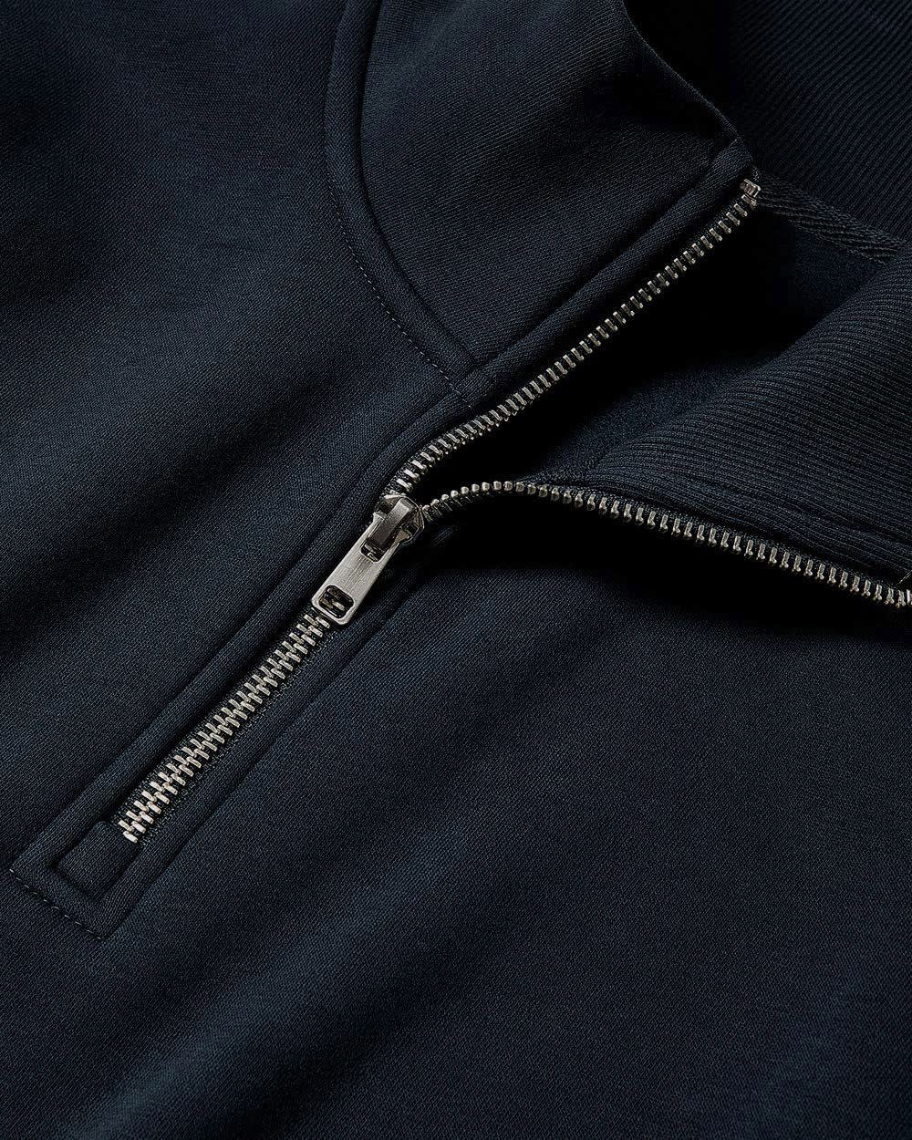 Long-Sleeve Quarter-Zip Mock-Neck Sweater