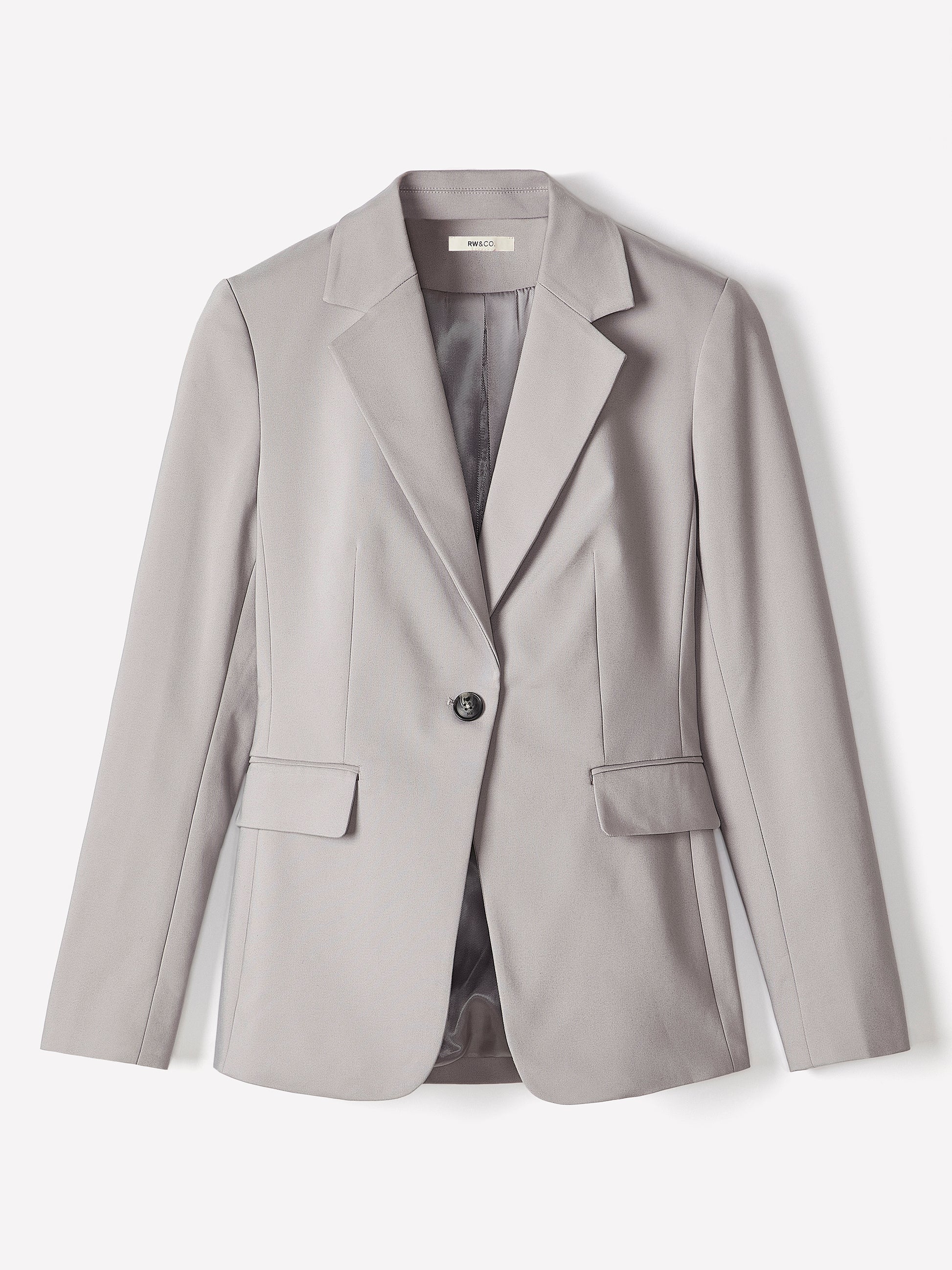 One-Button Fitted Blazer