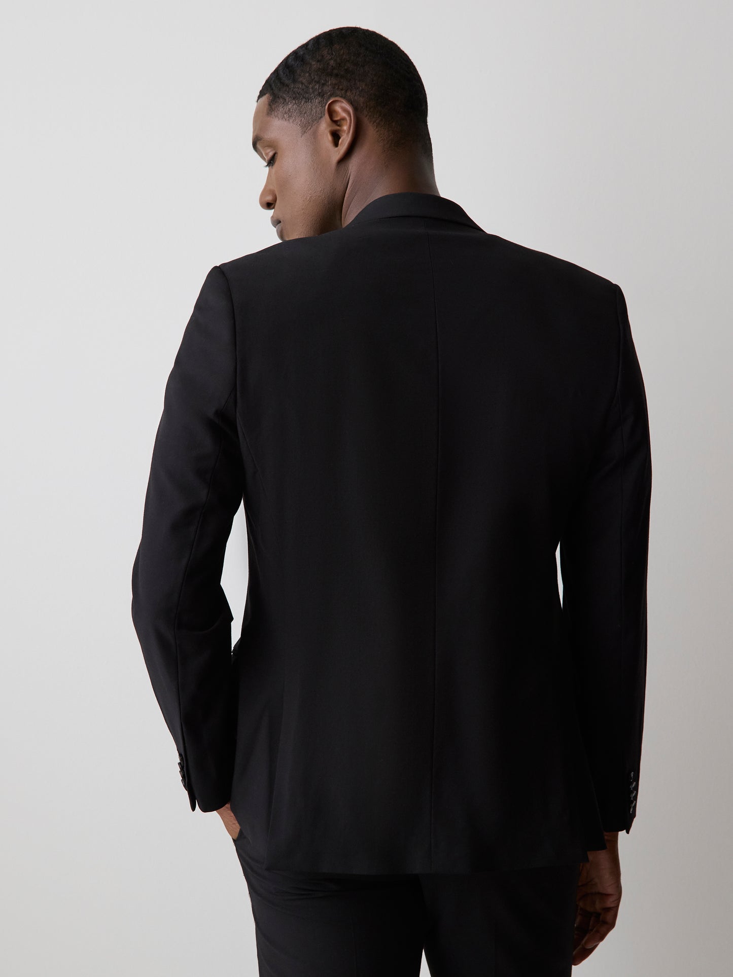 Veston De Complet Essentiel Coupe Ajustée En Mélange De Laine