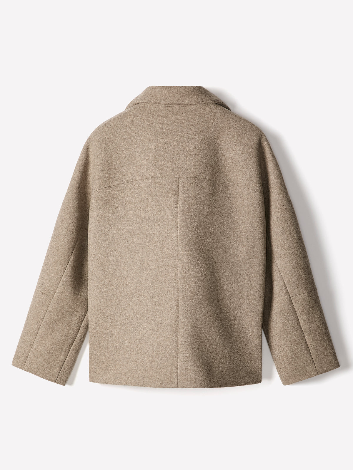 Wool-Blend Funnel-Neck Jacket