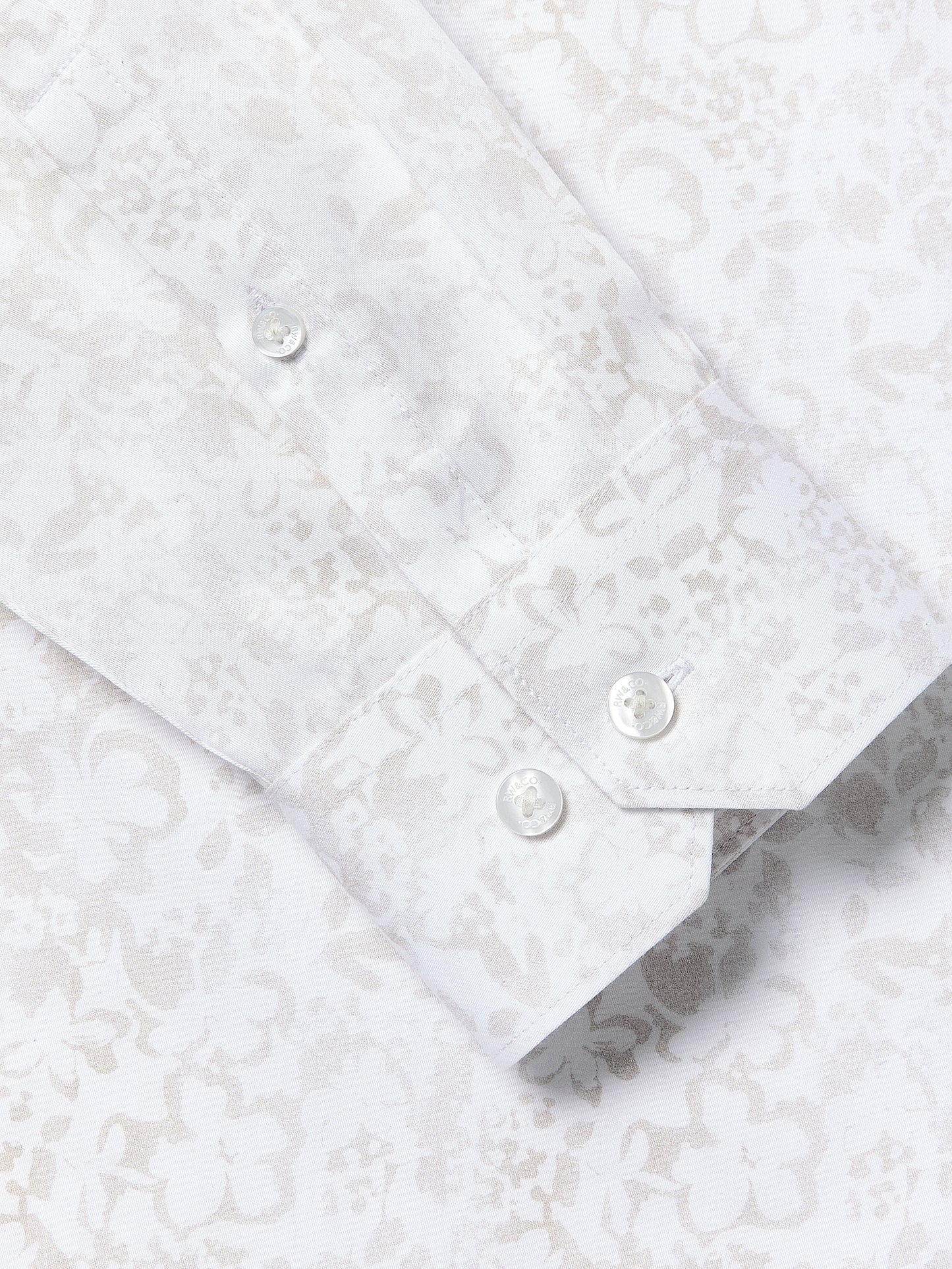 Regular-Fit Dress Shirt with Abstract Floral Pattern
