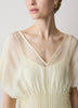 Woven Dress with Lyocell Flutter Sleeves