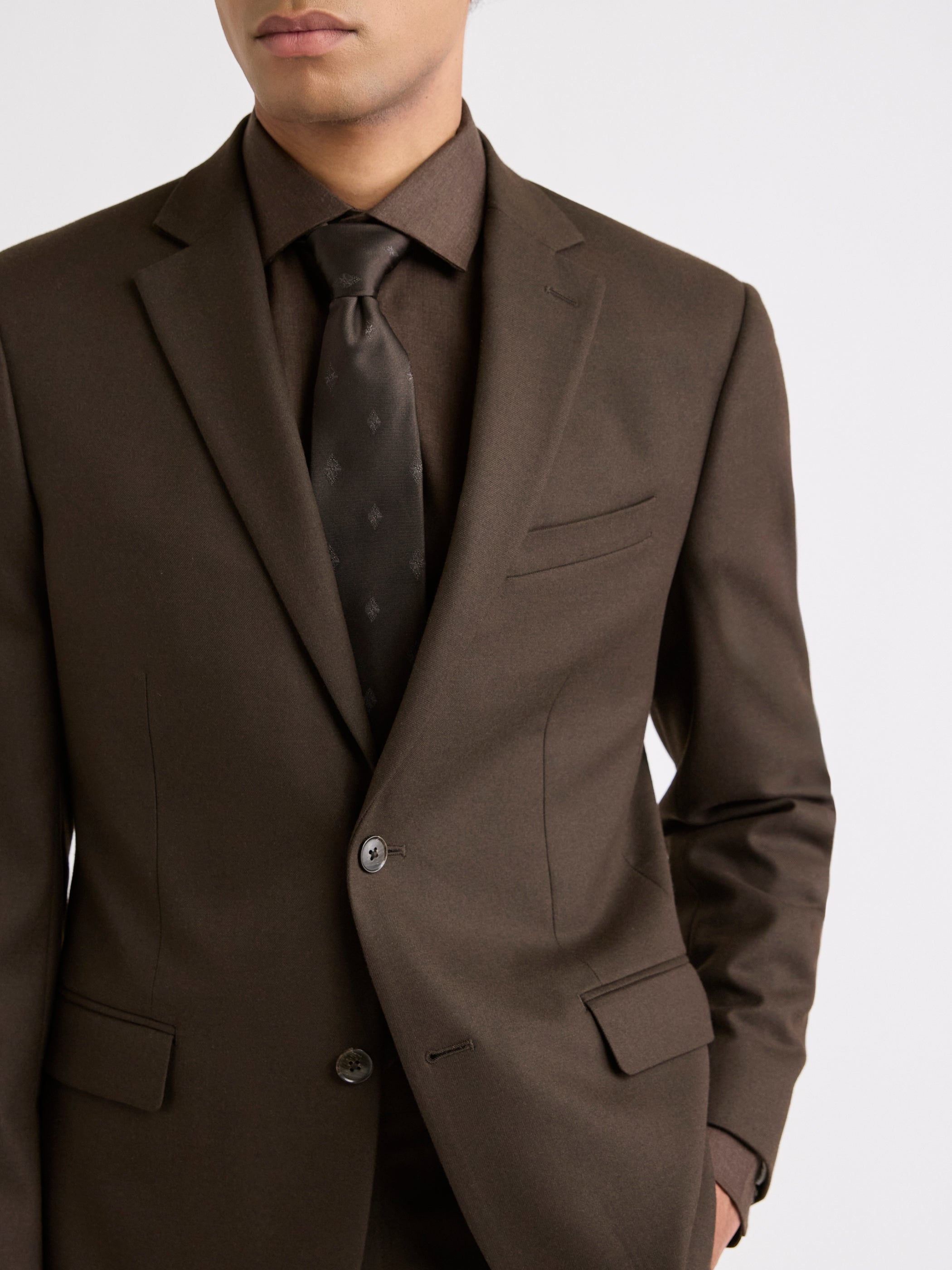 Wide Tie with Woven Pattern