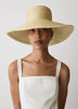 Straw Hat with Wide Brim