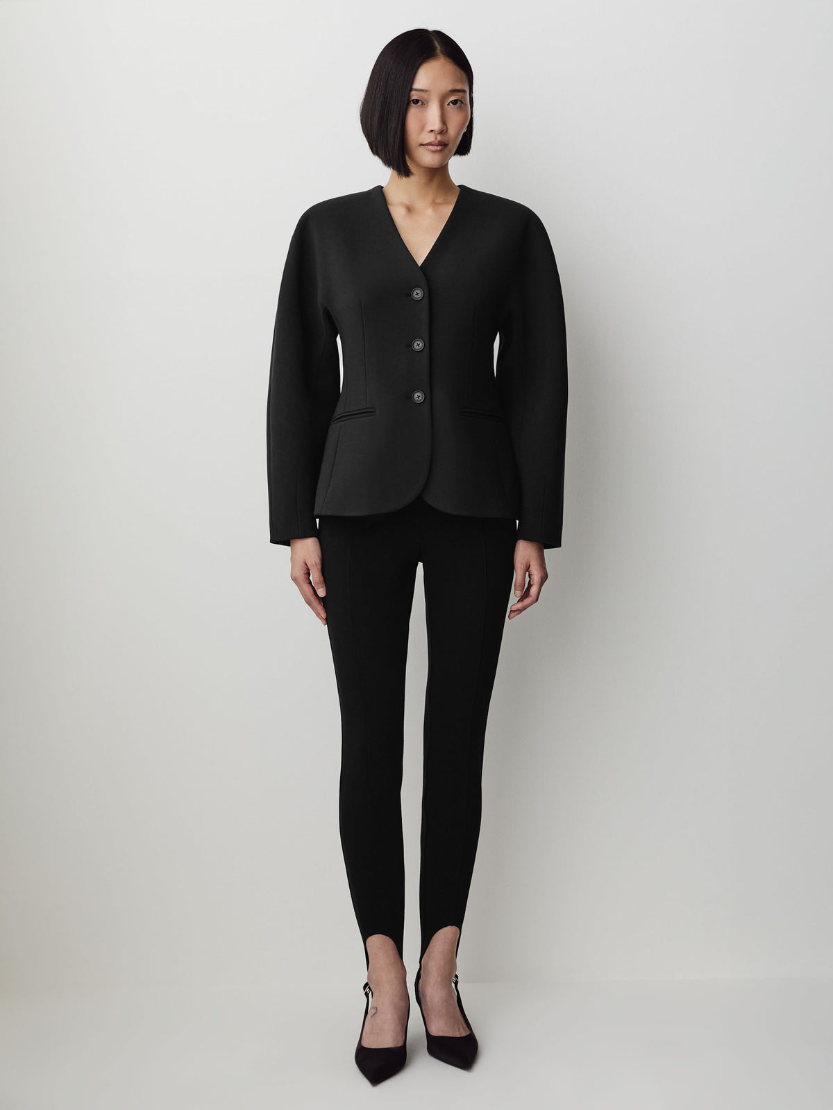 Three-Button Hourglass Blazer