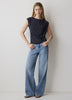 Knit Blouse Pleated Extended Sleeve