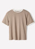 Short-Sleeve Crew-Neck Ribbed Basic Tee