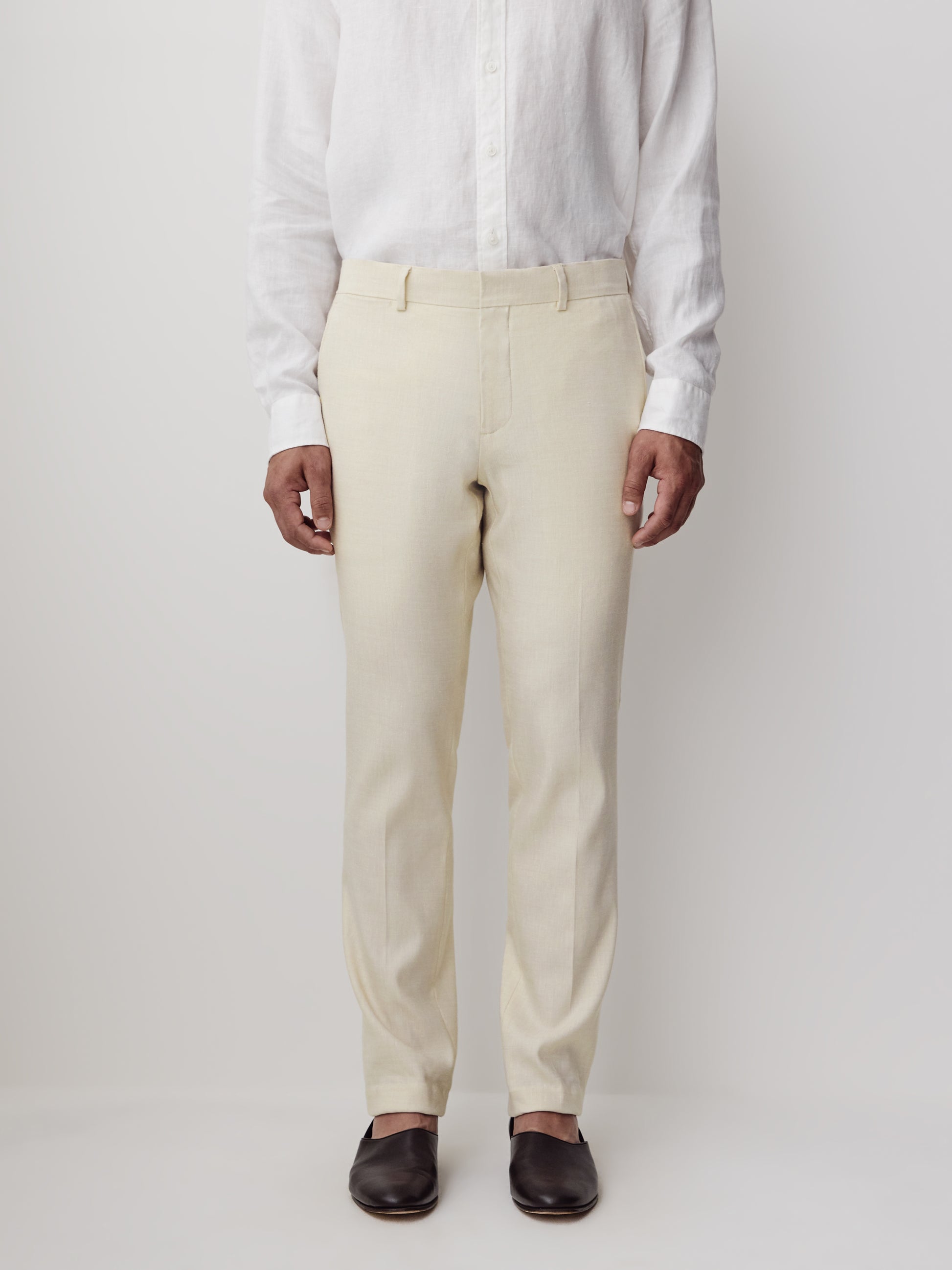 Slim Fit Stretch Linen Suit Pant