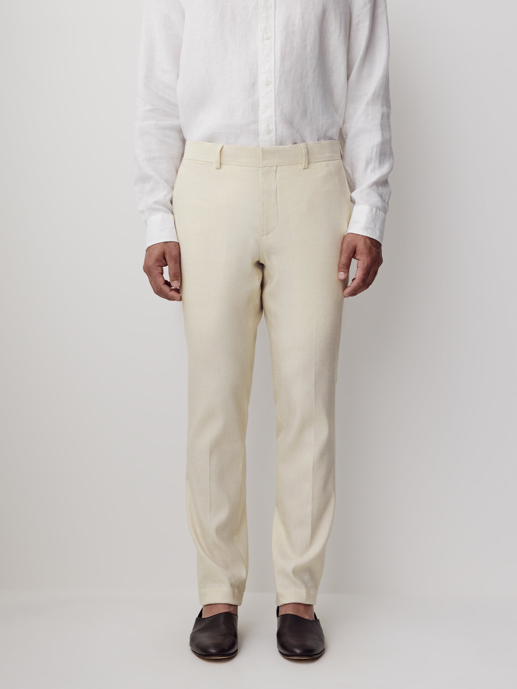 Slim Fit Stretch Linen Suit Pant