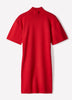 Short-Sleeve Mock-Neck Mini Sweater Dress