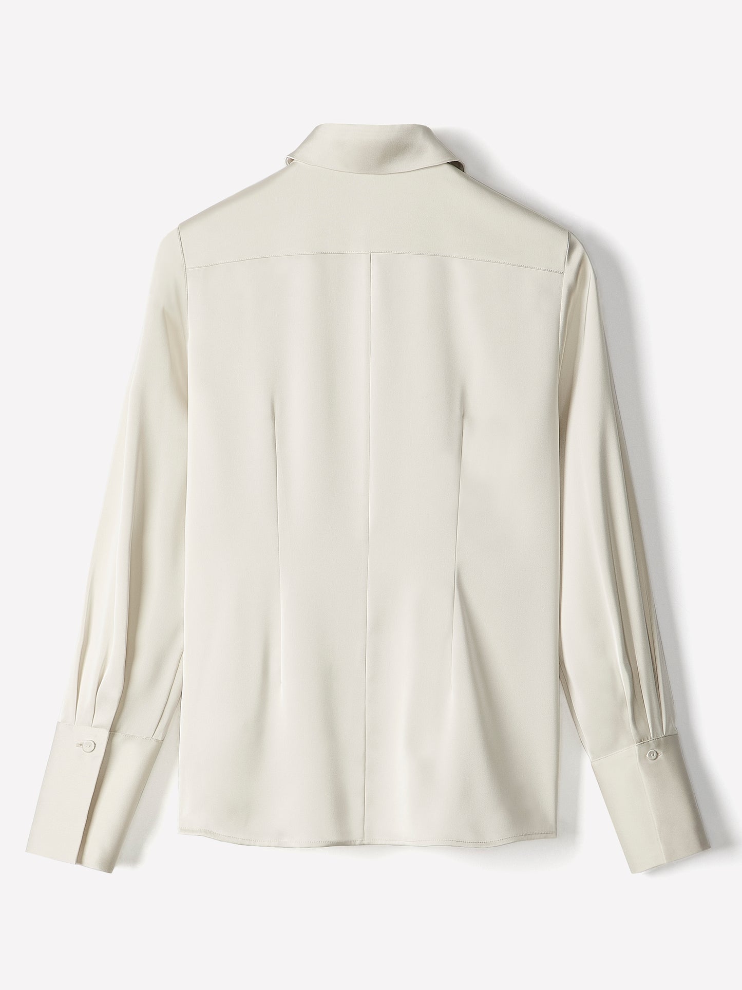 Woven Satin Long Sleeve Shirt